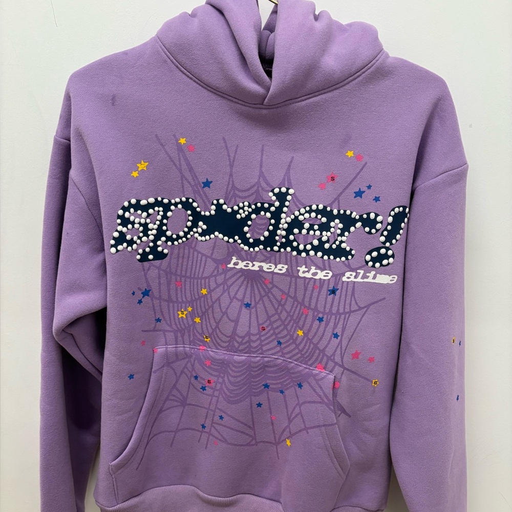 Purple Sp5der Graphic Hoodie